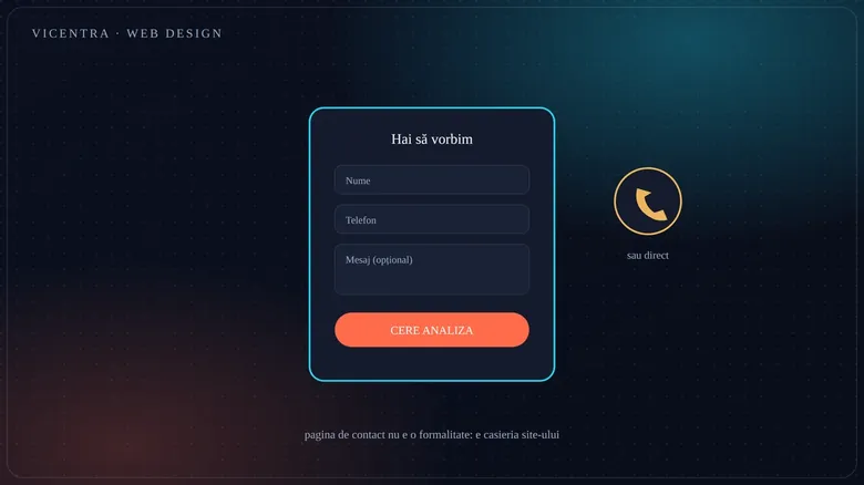 Pagina de contact care aduce cereri: ultimul metru unde se pierde maratonul