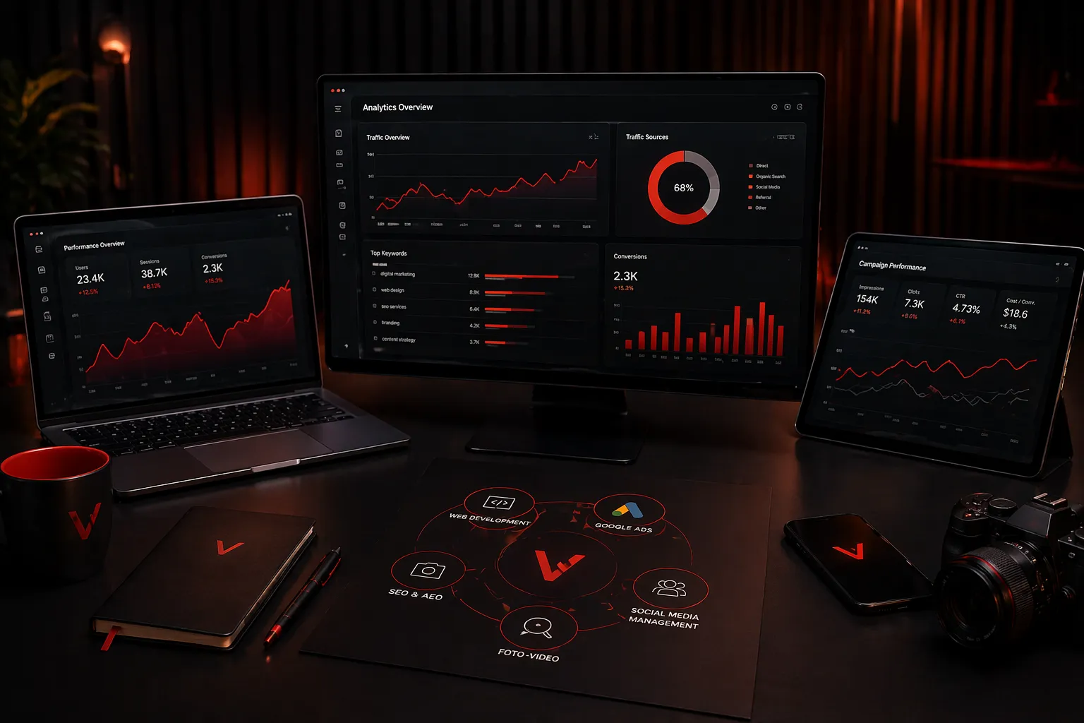 Echipa Vicentra — strategie de marketing digital